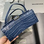 Balenciaga Hourglass Crocodile Navy Blue – 19x8x11cm - 4