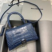 Balenciaga Hourglass Crocodile Navy Blue – 23x10x14cm - 1