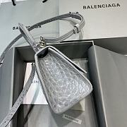 Balenciaga Hourglass Crocodile Dark Gray – 19x8x11cm - 5