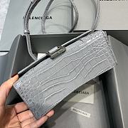 Balenciaga Hourglass Crocodile Dark Gray – 19x8x11cm - 4