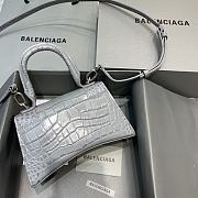 Balenciaga Hourglass Crocodile Dark Gray – 19x8x11cm - 2