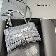 Balenciaga Hourglass Crocodile Dark Gray – 23x10x14cm - 1