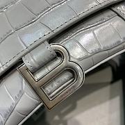 Balenciaga Hourglass Crocodile Dark Gray – 23x10x14cm - 2