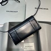 Balenciaga Parisian Hourglass B Silver Buckle WOC Shoulder Bag – 592830 – 20x2x11cm - 4