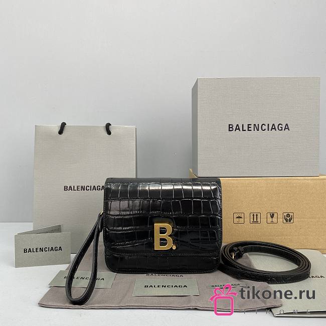 Balenciaga Square Bag  Crocodile Black  – 92951 – 18x14x10cm - 1