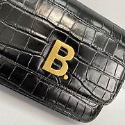 Balenciaga Square Bag  Crocodile Black  – 92951 – 18x14x10cm - 2