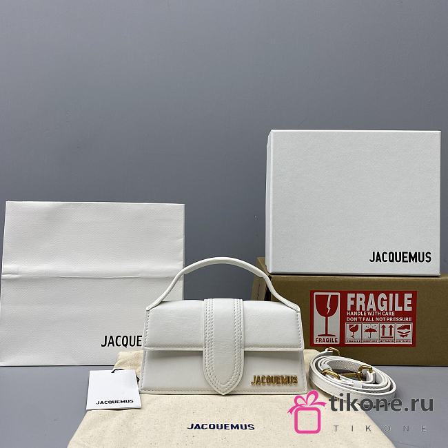 Jacquemus Bamnino Crossbody Bag Frosted White - 2056 - 18x6x7cm - 1