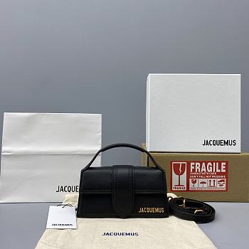 Jacquemus Bamnino Crossbody Bag Frosted Black - 2056 - 18x6x7cm