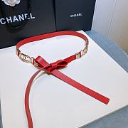 Chanel Lambskin And Golden Metal Brass Material Red - 2.0mm - 1