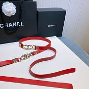 Chanel Lambskin And Golden Metal Brass Material Red - 2.0mm - 3