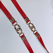 Chanel Lambskin And Golden Metal Brass Material Red - 2.0mm - 5