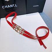 Chanel Lambskin And Golden Metal Brass Material Red - 2.0mm - 6