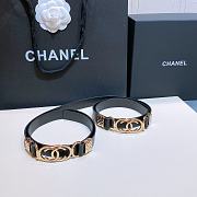 Chanel Lambskin And Golden Metal Brass Material Black - 2.0mm - 5