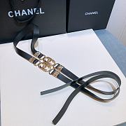 Chanel Lambskin And Golden Metal Brass Material Black - 2.0mm - 3