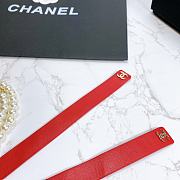 Chanel Lambskin Glass Pearl And Golden Metal Black And Pearl Red - 4