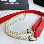 Chanel Lambskin Glass Pearl And Golden Metal Black And Pearl Red - 2