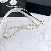 Chanel Lambskin Glass Pearl And Golden Metal Black And Pearl White - 6