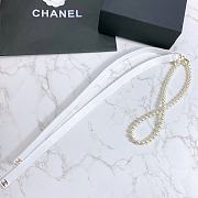 Chanel Lambskin Glass Pearl And Golden Metal Black And Pearl White - 5