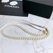 Chanel Lambskin Glass Pearl And Golden Metal Black And Pearl White - 4