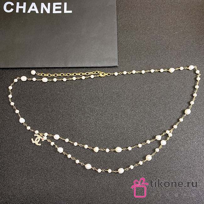 Chanel Metal Glazed Pearl Waist Chain - 1