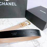 Chanel Calfskin And Golden Metal Belt Beige - 4