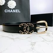 Chanel Calfskin And Golden Metal Belt Black - 5