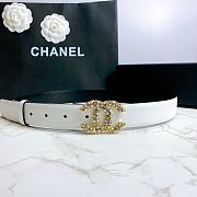 Chanel Belt Hardware Adopts Logo Classic Letter Buckle Cowhide White – 3cm - 6