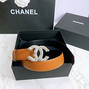 Chanel Belt Hardware Adopts Logo Classic Letter Buckle Cowhide Orange – 3cm - 5