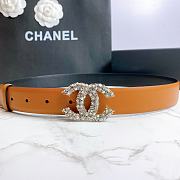 Chanel Belt Hardware Adopts Logo Classic Letter Buckle Cowhide Orange – 3cm - 4