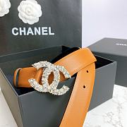 Chanel Belt Hardware Adopts Logo Classic Letter Buckle Cowhide Orange – 3cm - 3