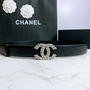 Chanel Belt Hardware Adopts Logo Classic Letter Buckle Cowhide Black – 3cm - 1