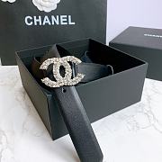 Chanel Belt Hardware Adopts Logo Classic Letter Buckle Cowhide Black – 3cm - 2