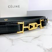 Celine Belt Horsebit Buckle Cow Leather Belt Calf Leather Black – 30mm - 6