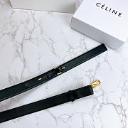 Celine Belt Horsebit Buckle Cow Leather Belt Calf Leather Black – 30mm - 5