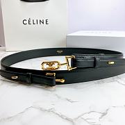 Celine Belt Horsebit Buckle Cow Leather Belt Calf Leather Black – 30mm - 3