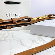 Celine Belt Horsebit Buckle Cow Leather Belt Calf Leather Brown – 30mm - 6