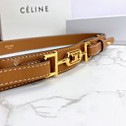 Celine Belt Horsebit Buckle Cow Leather Belt Calf Leather Brown – 30mm - 3