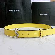 YSL Calfskin Soft Waist Buckle Classic Yellow – 30mm - 6