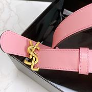 YSL Calfskin Soft Waist Buckle Classic Pink – 30mm - 4