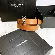 YSL Calfskin Soft Waist Buckle Classic Brown – 30mm - 6