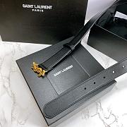 YSL Calfskin Soft Waist Gold Buckle Classic Black – 30mm - 3