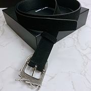 YSL Letter Buckle Silver Black – 30mm - 6