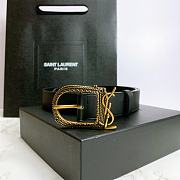 YSL Letter Buckle Gold Black – 30mm - 1