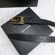 YSL Letter Buckle Gold Black – 30mm - 2