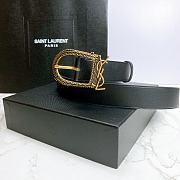 YSL Letter Buckle Gold Black – 30mm - 4