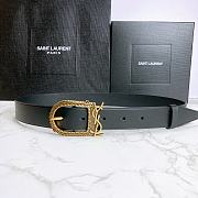 YSL Letter Buckle Gold Black – 30mm - 6