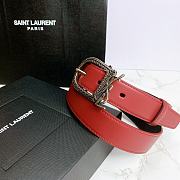 YSL Letter Buckle Gold Red – 30mm - 6