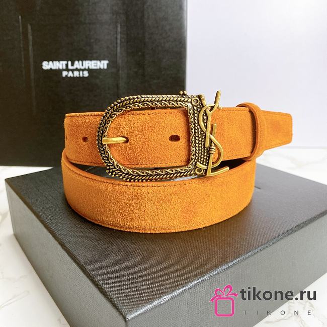 YSL Letter Buckle Gold Orange – 30mm - 1