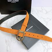 YSL Letter Buckle Gold Orange – 30mm - 5