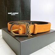 YSL Letter Buckle Gold Orange – 30mm - 3